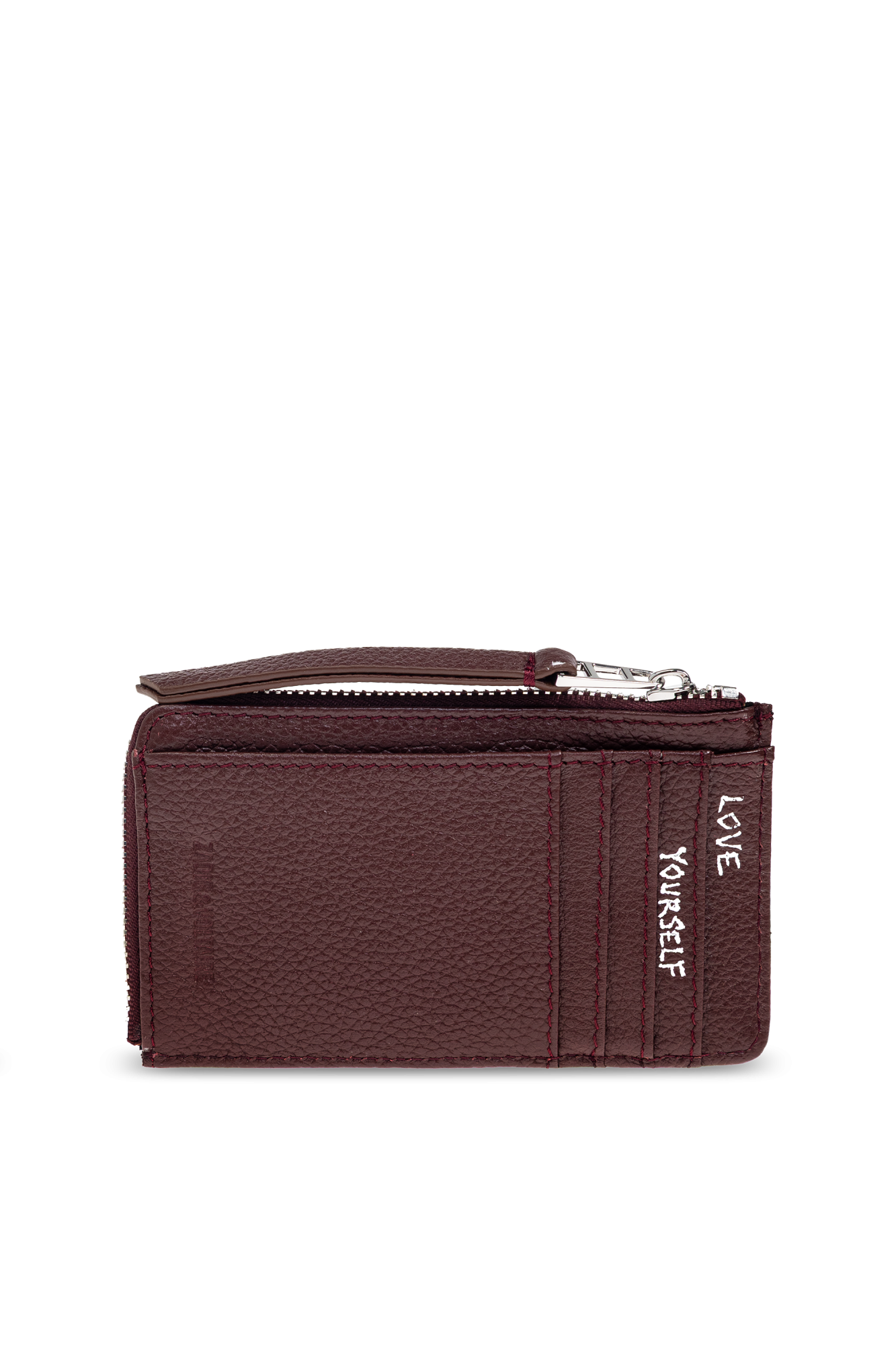 Burgundy Leather card holder Zadig & Voltaire - Vitkac France